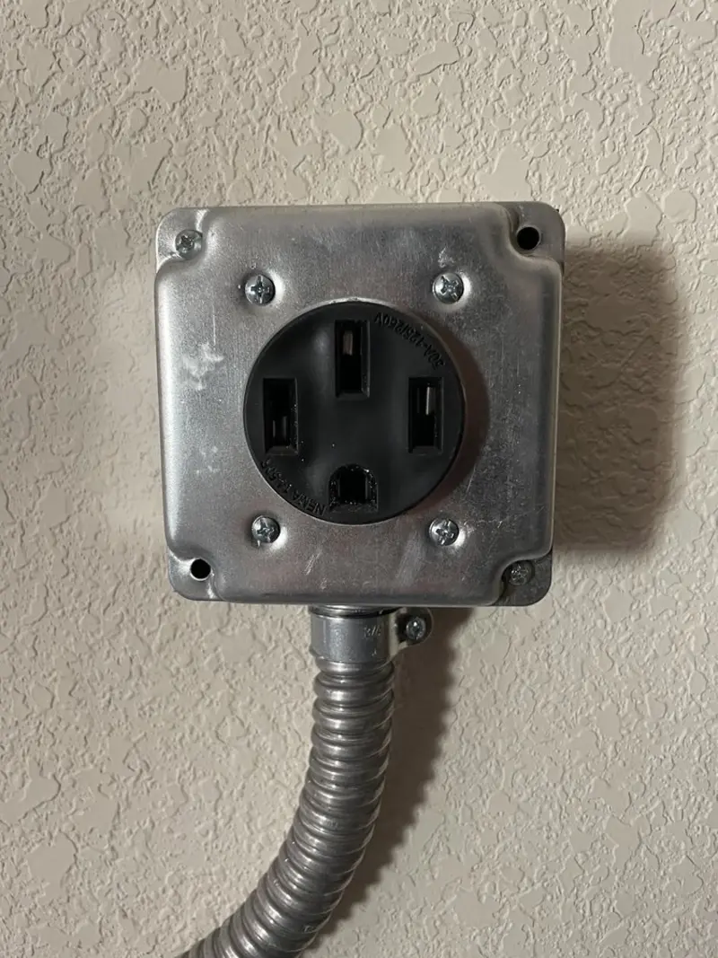 NEMA 14-50 outlet installed for Electrical Panel Upgrade in Hicksville